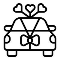 Wedding Car Line Icon Design vector