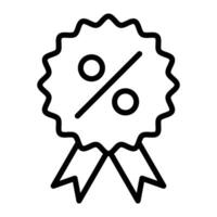 Discount Line Icon Design vector