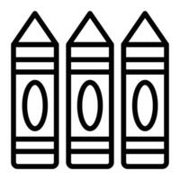 Crayons Line Icon Design vector
