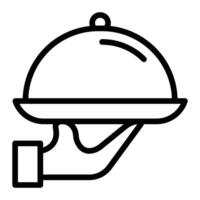 Serving Dish Line Icon Design vector
