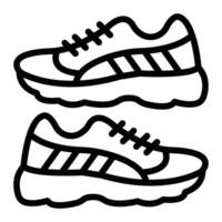 Joggers Line Icon Design vector