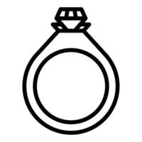 Mens Ring Line Icon Design vector