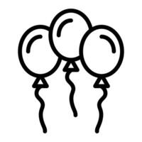 Balloons Line Icon Design vector
