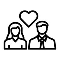 Couple Line Icon Design vector