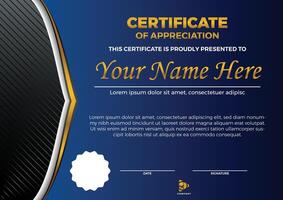 Certificate of Appreciation template, Certificate of achievement, awards diploma. vector