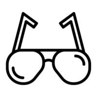 Sunglasses Line Icon Design vector