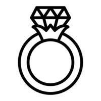 Wedding Ring Line Icon Design vector