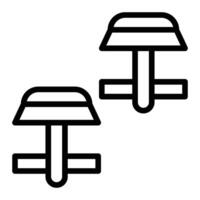 Cuff Links Line Icon Design vector