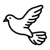 Dove Line Icon Design vector