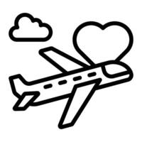 Honey Moon Line Icon Design vector
