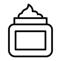 Shaving Cream Line Icon Design vector