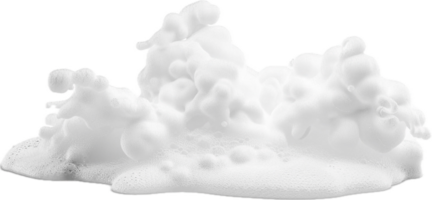Close-up of Frothy White Foam Texture. png