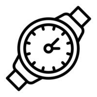 Casual Watch Line Icon Design vector