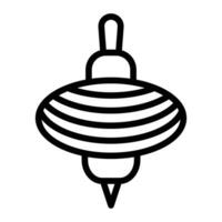 Spinning Top Line Icon Design vector