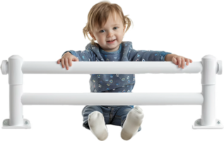 White Safety Rail for Child Protection. png