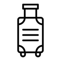 Suitcase Line Icon Design vector
