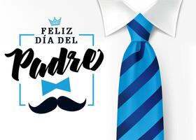 Happy father's day Spanish greetings. Business style background vector