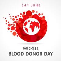 World blood donor day social media creative poster. Drop of blood logo concept. Digital image vector