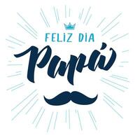 Español creativo logo para contento del padre día regalo vector