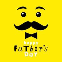 Happy Father's day creative postcard with Internet yellow face. Modern idea. Web smile sign. vector
