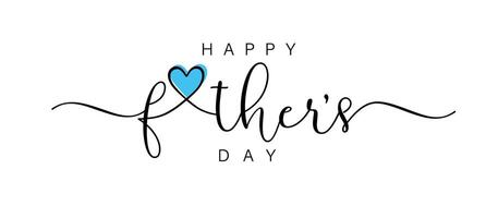 Happy Father's Day wish card design. Horizontal banner. Postcard template vector