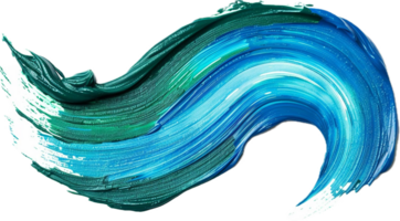 Abstract Swirl of Green Paint Strokes. png