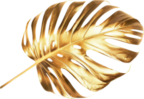 golden Blatt mit strahlend metallisch scheinen. png