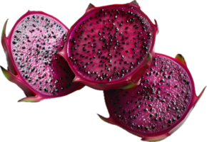 gesneden roze draak fruit. png