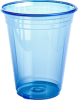transparent Blau Plastik Tasse. png