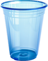 Transparent Blue Plastic Cup. png