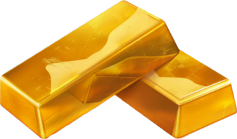 Stapel von glänzend Gold Riegel. png