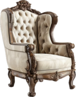luxueux baroque fauteuil avec huppé tapisserie. png