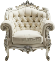 luxueus barok fauteuil met getuft bekleding. png