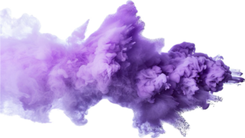 Vibrant Purple Ink Explosion in Water. png