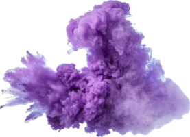 Vibrant Purple Ink Explosion in Water. png