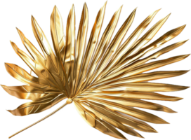 golden Blatt mit strahlend metallisch scheinen. png