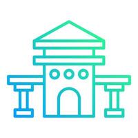 courthouse icon, judge and court tools icon vector