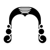 wig icon, judge and court tools icon vector