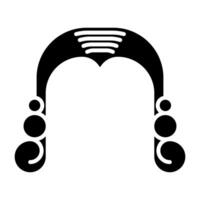 wig icon, judge and court tools icon vector