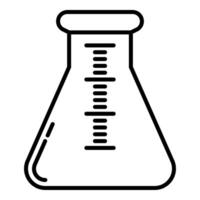 erlenmeyer tube icon on transparent background vector