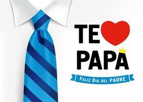 Father's Day Spanish congrats. Business style vector