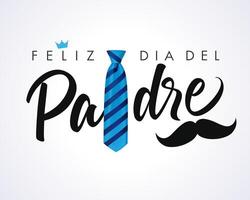 del padre día Español felicitaciones. saludo tarjeta diseño vector