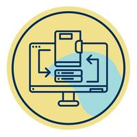 data sync, bookkeeping and business icon vector