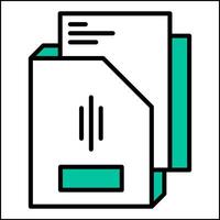 folder and document, bookkeeping and business icon vector