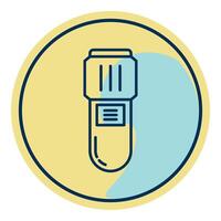 test tube icon on transparent background vector