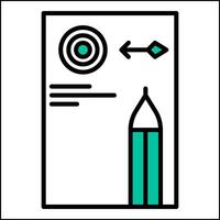 target icon, bookkeeping and business icon vector