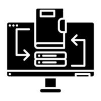 data sync, bookkeeping and business icon vector