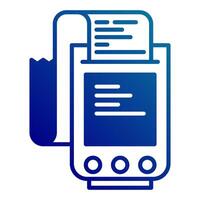 calculator and note, bookkeeping and business icon vector