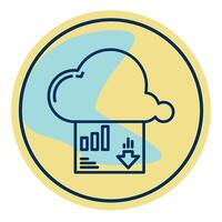 report data download, bookkeeping and business icon vector