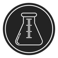 erlenmeyer tube icon on transparent background vector